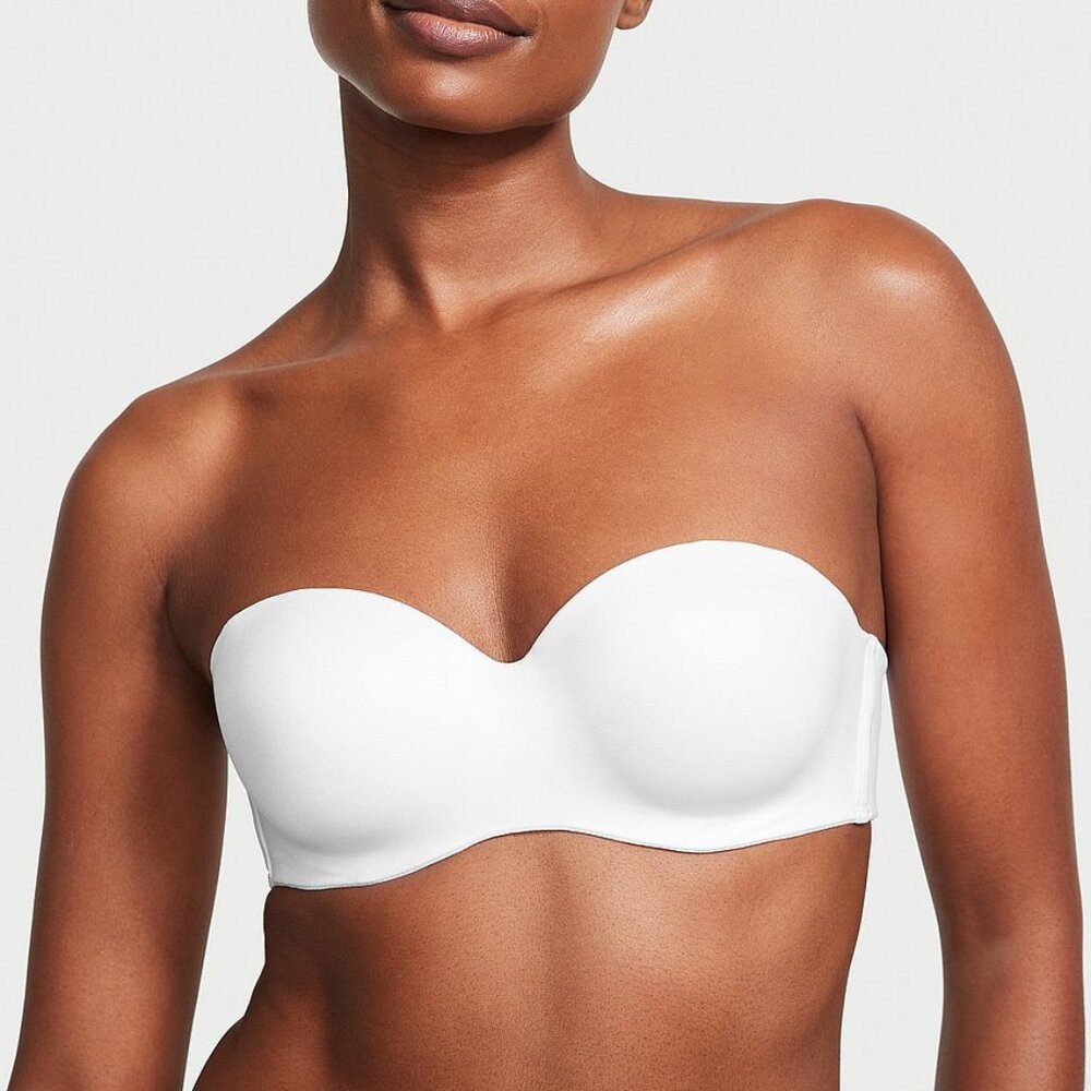 Victoria's Secret Body by Victoria Lightly Lined White Bra. 42C Strapless Option